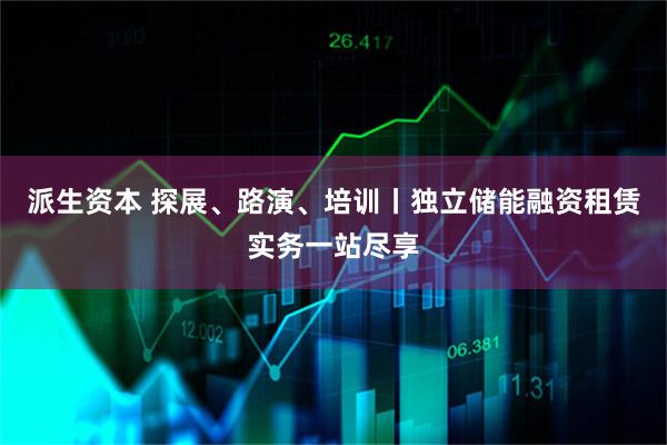派生资本 探展、路演、培训丨独立储能融资租赁实务一站尽享
