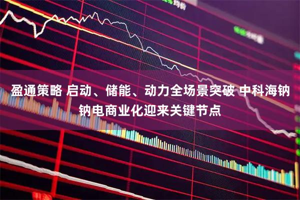 盈通策略 启动、储能、动力全场景突破 中科海钠钠电商业化迎来关键节点
